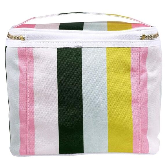 KATE SPADE Multicolored Striped Compact Insulated LOGO Lunch Tote Bag Bag NEW - Picture 3 of 5